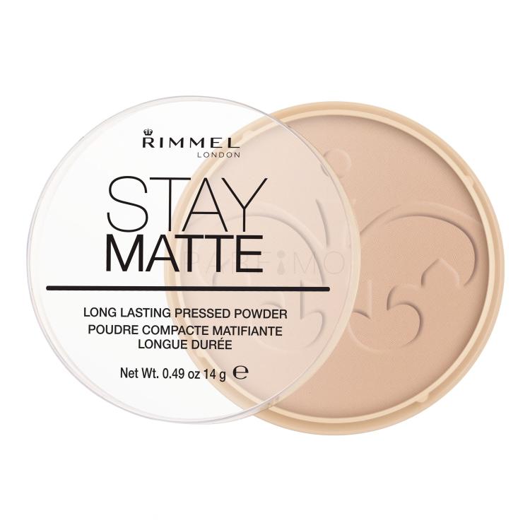 Rimmel London Stay Matte Puder für Frauen 14 g Farbton  005 Silky Beige