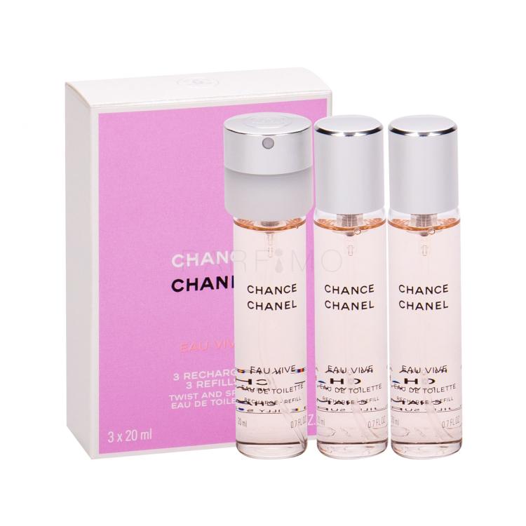 Chanel Chance Eau Vive Eau de Toilette für Frauen Nachfüllung 3x20 ml