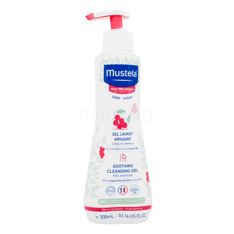 Mustela Bébé Soothing Cleansing Gel Hair and Body Duschgel für Kinder 300 ml