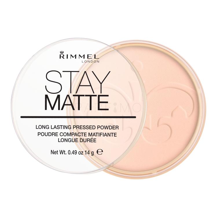 Rimmel London Stay Matte Puder für Frauen 14 g Farbton  002 Pink Blossom