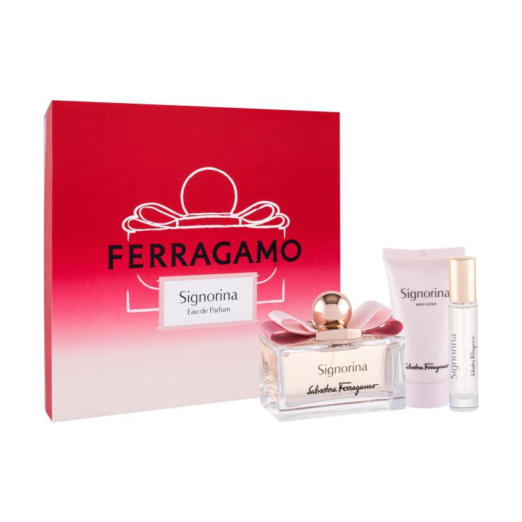 Ferragamo Signorina Geschenkset Edp 100 ml + Körpermilch 50 ml + Edp 10 ml