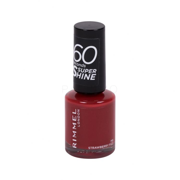 Rimmel London 60 Seconds Super Shine Nagellack für Frauen 8 ml Farbton  713 Strawberry Fizz