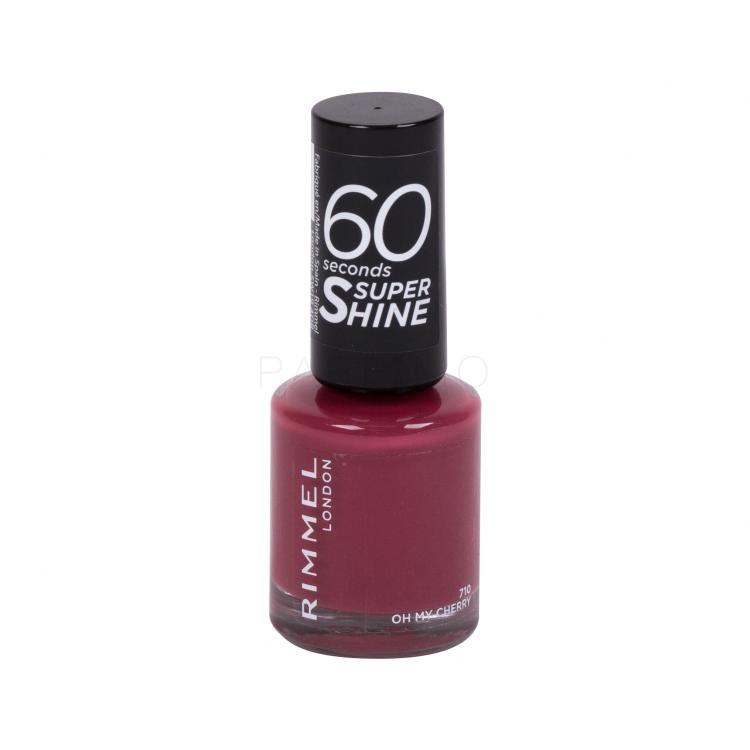 Rimmel London 60 Seconds Super Shine Nagellack für Frauen 8 ml Farbton  710 Oh My Cherry