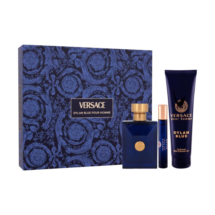 Versace Pour Homme Dylan Blue Geschenkset Edt 100 ml + Edt 10 ml + Duschgel 150 ml