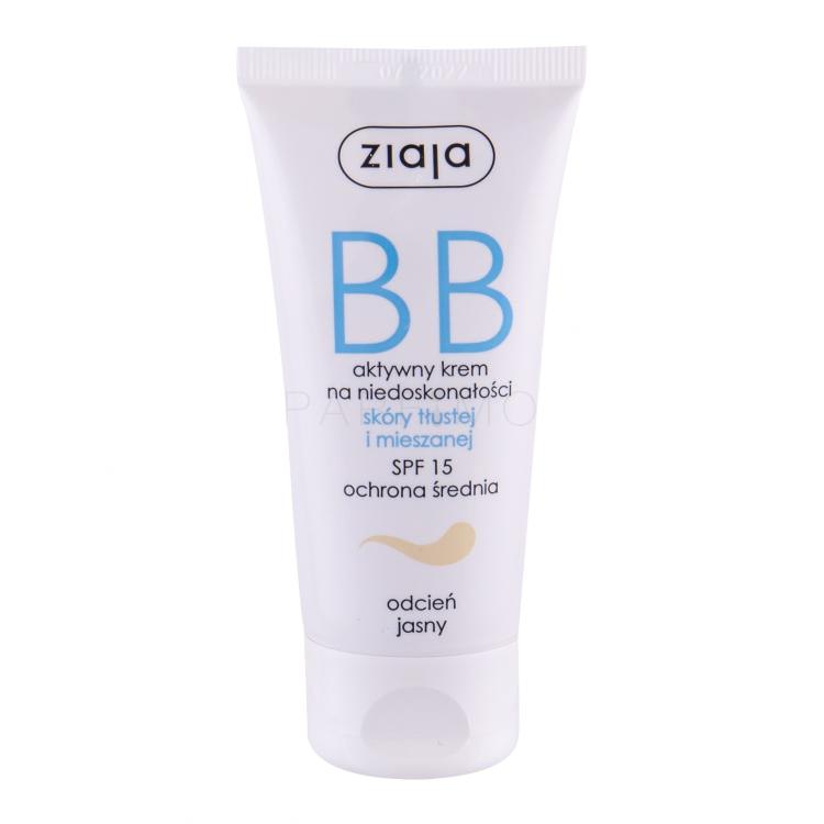 Ziaja BB Cream Oily and Mixed Skin SPF15 BB Creme für Frauen 50 ml Farbton  Light