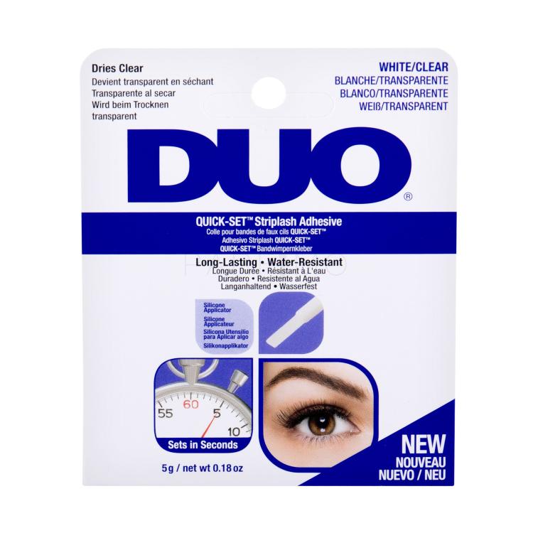 Ardell Duo Quick-Set Striplash Adhesive White/Clear Wimpernkleber für Frauen 5 g