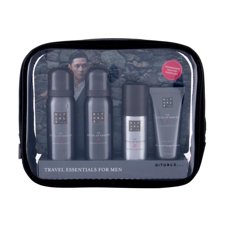 Rituals The Ritual Of Samurai Travel Set Geschenkset Duschschaum 50 ml + Rasierschaum 50 ml + Antitranspirant 50 ml + Gesichtscreme 30 ml + Kosmetiktasche