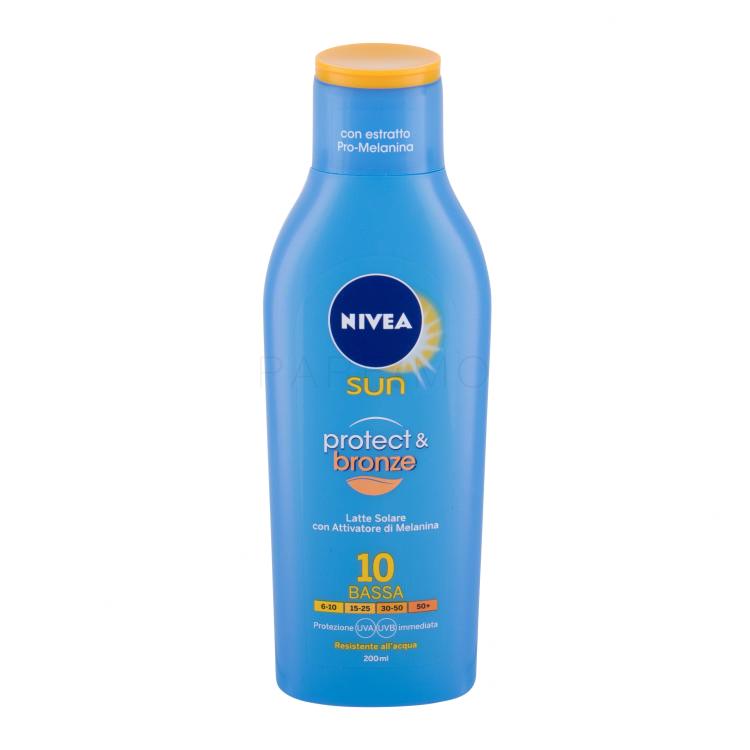 Nivea Sun Protect &amp; Bronze Sun Lotion SPF10 Sonnenschutz 200 ml