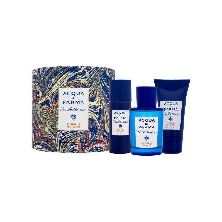 Acqua di Parma Blu Mediterraneo Arancia di Capri Geschenkset Edt 75 ml + Duschgel 40 ml + Körpermilch 50 ml