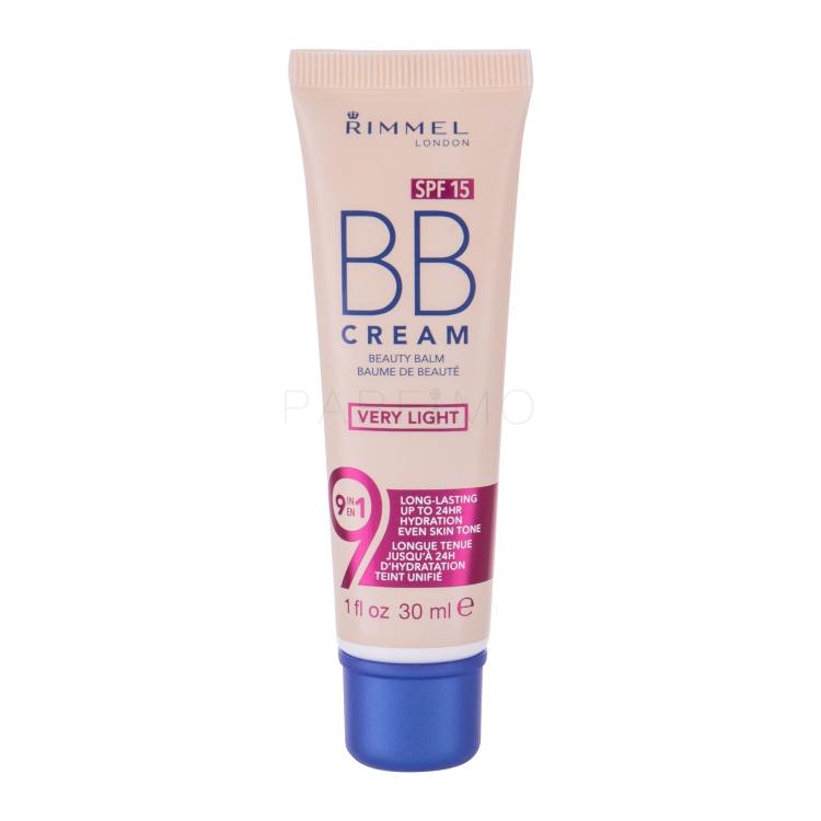 Rimmel London BB Cream 9in1 SPF15 BB Creme für Frauen 30 ml Farbton  Very Light