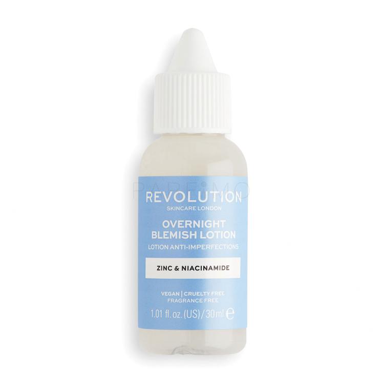 Revolution Skincare Overnight Blemish Lotion Zinc &amp; Niacinamide Lokale Hautpflege für Frauen 30 ml