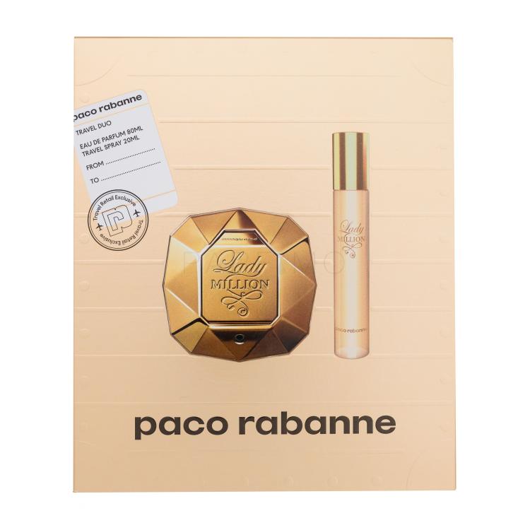 Paco Rabanne Lady Million Geschenkset Edp 80 ml + Edp 20 ml