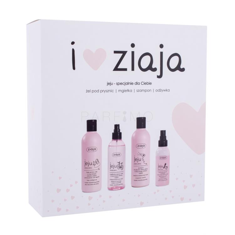 Ziaja I ♥ Ziaja Jeju Geschenkset Shampoo Jeju 300 ml + Duschgel Jeju 300 ml + Gesichtsnebel Jeju 200 ml + Conditioner im Spray Jeju 125 ml