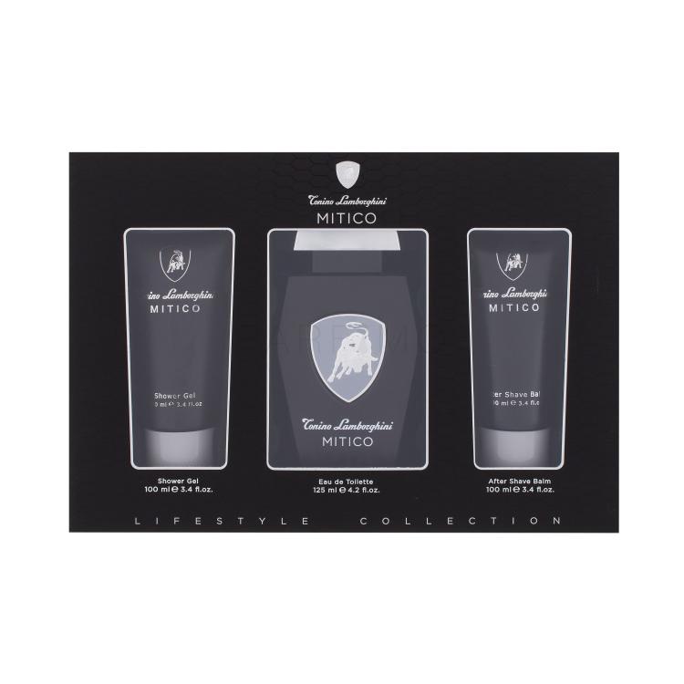 Lamborghini Mitico Geschenkset Edt 125 ml + Duschgel 100 ml + After Shave Balm 100 ml