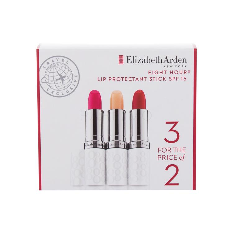 Elizabeth Arden Eight Hour Cream Lip Protectant Stick SPF15 Geschenkset Lippenbalsam Eight Hour Lip Protectant Stick SPF15 3,7 g + Lippenbalsam Eight Hour Lip Protectant Stick Sheer Tint SPF15 3,7 g Blush + Lippenbalsam Eight Hour Lip Protectant Stick Sheer Tint SPF15 3,7 g Berry