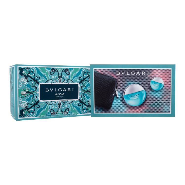 Bvlgari Aqva Pour Homme Marine Geschenkset Edt 100 ml + Edt 15 ml + Kosmetiktasche