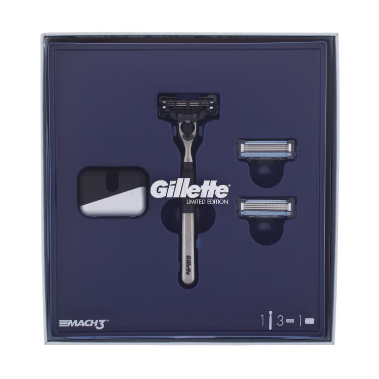 Gillette Mach3 Geschenkset Rasierer mit 1 Klinge Mach3 1 St. + Ersatzklinge Mach3 2 St. + Rasierständer