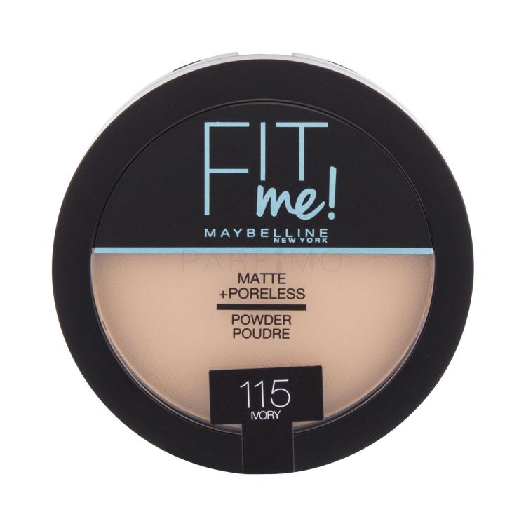 Maybelline Fit Me! Matte + Poreless Puder für Frauen 14 g Farbton  115 Ivory