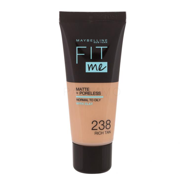 Maybelline Fit Me! Matte + Poreless Foundation für Frauen 30 ml Farbton  238 Rich Tan