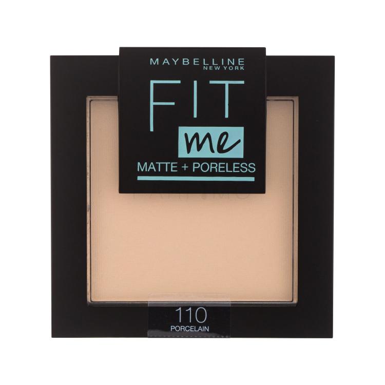 Maybelline Fit Me! Matte + Poreless Puder für Frauen 9 g Farbton  110 Porcelain