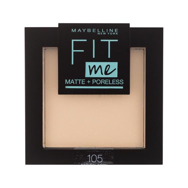 Maybelline Fit Me! Matte + Poreless Puder für Frauen 9 g Farbton  105 Natural Ivory