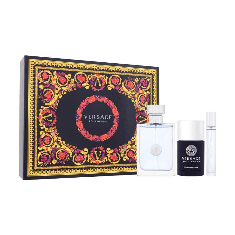 Versace Pour Homme Geschenkset Edt 100 ml + Edt 10 ml + Deostick 75 ml