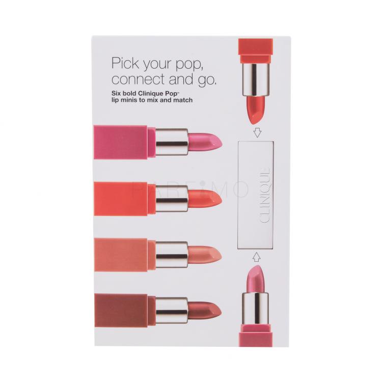 Clinique Clinique Pop Lip Colour + Primer Geschenkset Set Lippenstift 2,3 g + Lippenstift 2,3 g Cherry Pop + Lippenstift 2,3 g Plum Pop + Lippenstift 2,3 g Berry Pop + Lippenstift 2,3 g Nude Pop + Lippenstift 2,3 g Love Pop