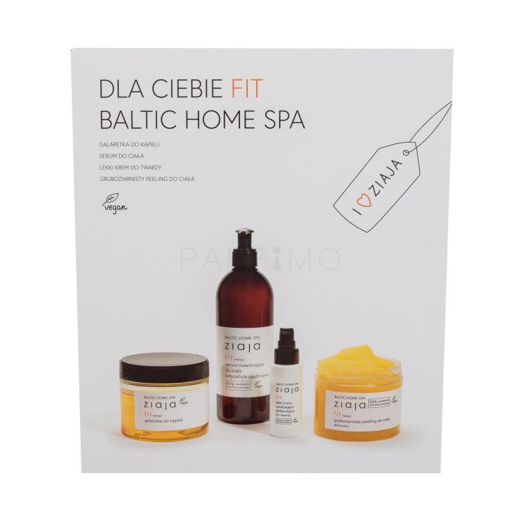 Ziaja Baltic Home Spa Fit Set Geschenkset Tagescreme Baltic Home Spa Fit 50 ml + Gelee für das Bad Baltic Home Spa Fit Mango 260 ml + Körperpeeling Baltic Home Spa Fit Mango 300 ml + Hautserum Baltic Home Spa Fit Mango 400 ml