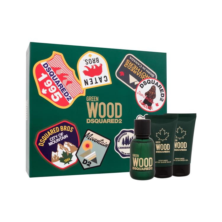 Dsquared2 Green Wood Geschenkset Eau de Toilette 50 ml + Duschgel 50 ml + After Shave Balsam 50 ml