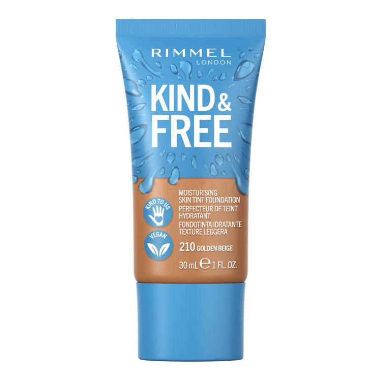 Rimmel London Kind &amp; Free Skin Tint Foundation Foundation für Frauen 30 ml Farbton  210 Golden Beige