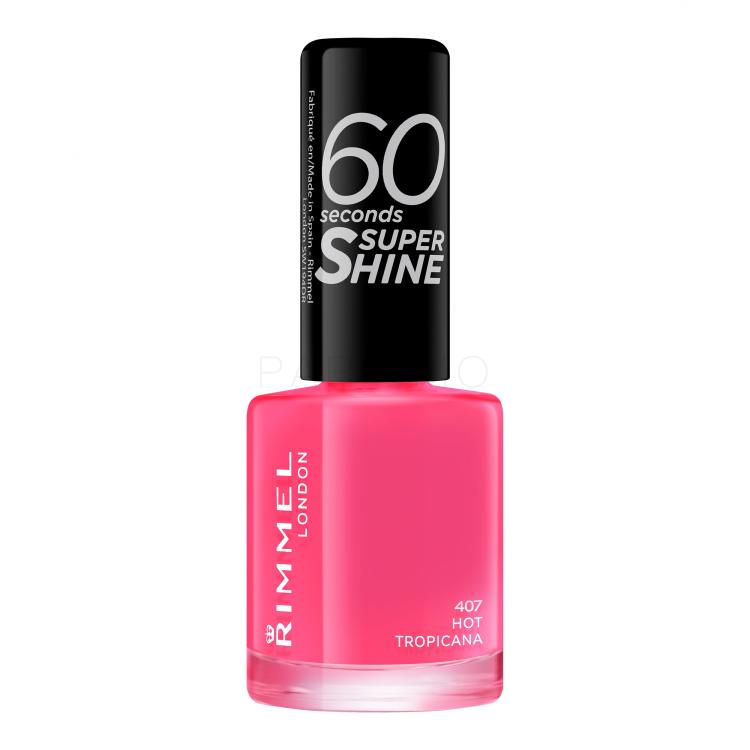 Rimmel London 60 Seconds Super Shine Nagellack für Frauen 8 ml Farbton  407 Hot Tropicana