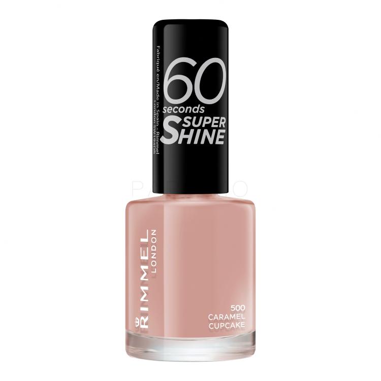 Rimmel London 60 Seconds Super Shine Nagellack für Frauen 8 ml Farbton  500 Caramel Cupcake