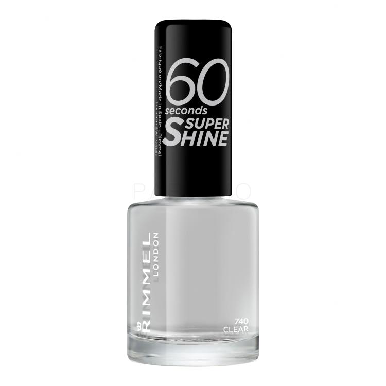 Rimmel London 60 Seconds Super Shine Nagellack für Frauen 8 ml Farbton  740 Clear