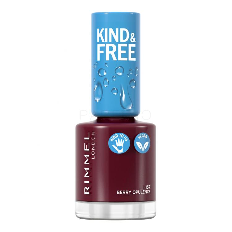 Rimmel London Kind &amp; Free Nagellack für Frauen 8 ml Farbton  157 Berry Opulence