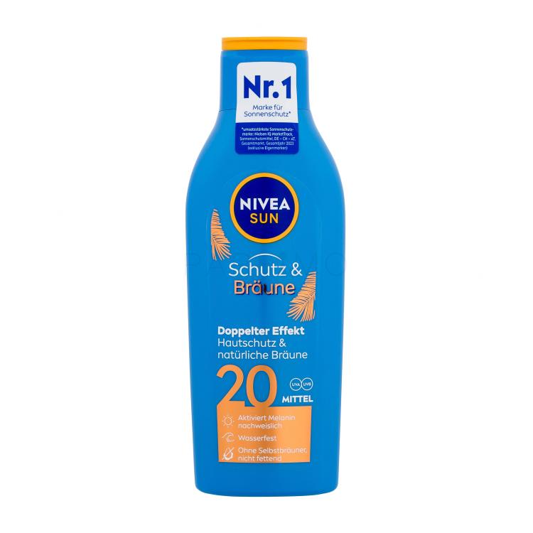 Nivea Sun Protect &amp; Bronze Sun Lotion SPF20 Sonnenschutz 200 ml