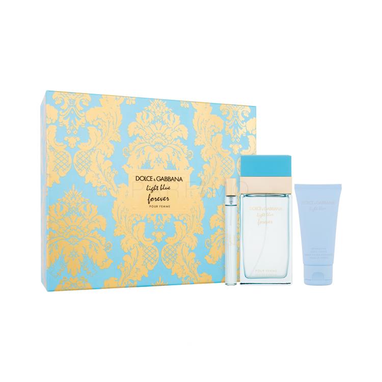 Dolce&amp;Gabbana Light Blue Forever Geschenkset Eau de Parfum 100 ml + Körpercreme 50 ml + Eau de Parfum 10 ml