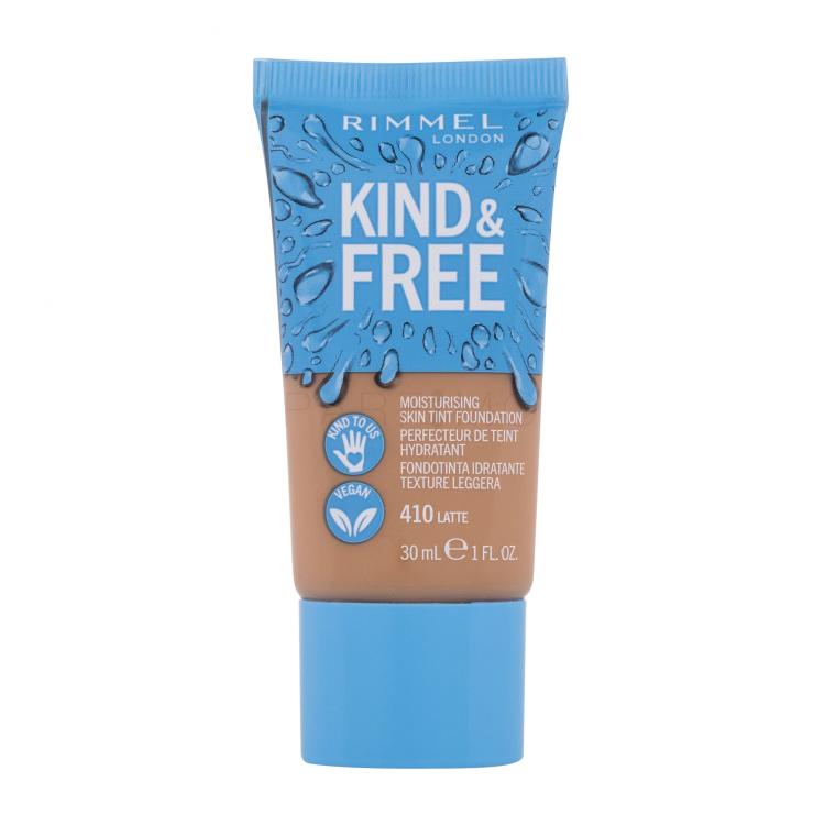 Rimmel London Kind &amp; Free Skin Tint Foundation Foundation für Frauen 30 ml Farbton  410 Latte