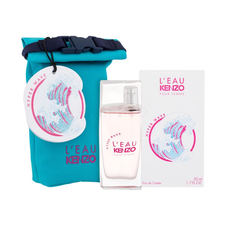 KENZO L´Eau Kenzo Pour Femme Hyper Wave Geschenkset Eau de Toilette 50 ml + Wasserdichter Packsack