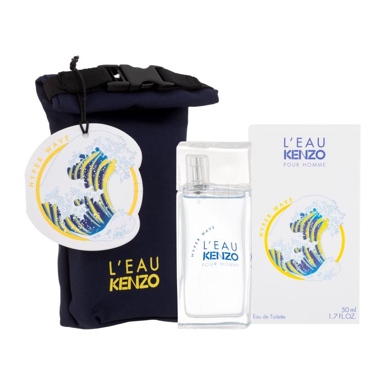 KENZO L´Eau Kenzo Pour Homme Hyper Wave Geschenkset Eau de Toilette 50 ml + Wasserdichter Packsack