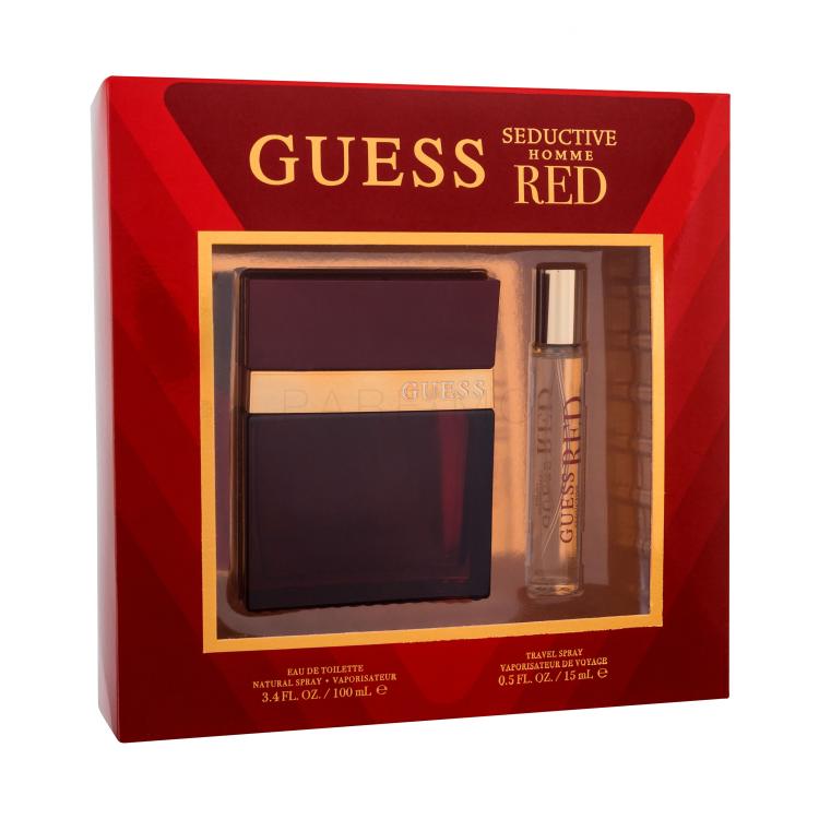 GUESS Seductive Homme Red Geschenkset Eau de Toilette 100 ml + Eau de Toilette 15 ml