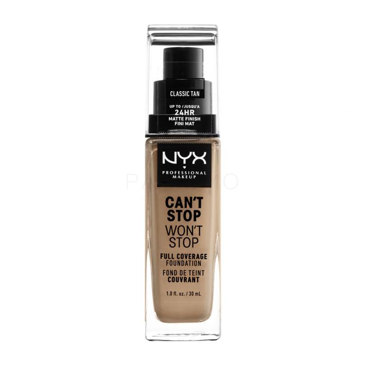 NYX Professional Makeup Can&#039;t Stop Won&#039;t Stop Foundation für Frauen 30 ml Farbton  12 Classic Tan