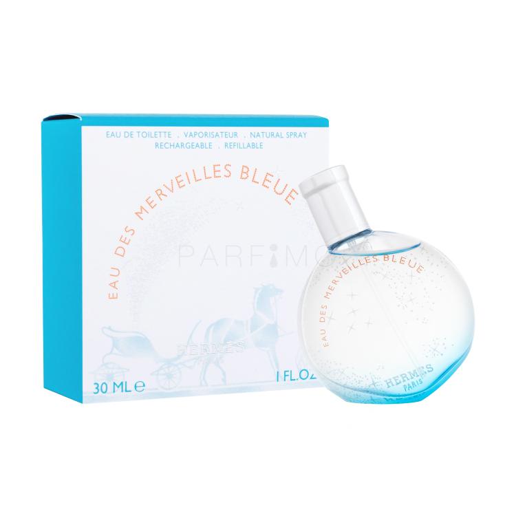 Hermes Eau Des Merveilles Bleue Eau de Toilette für Frauen Nachfüllbar 30 ml