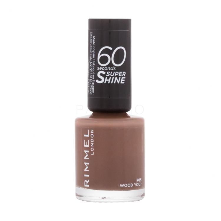 Rimmel London 60 Seconds Super Shine Nagellack für Frauen 8 ml Farbton  705 Wood You?