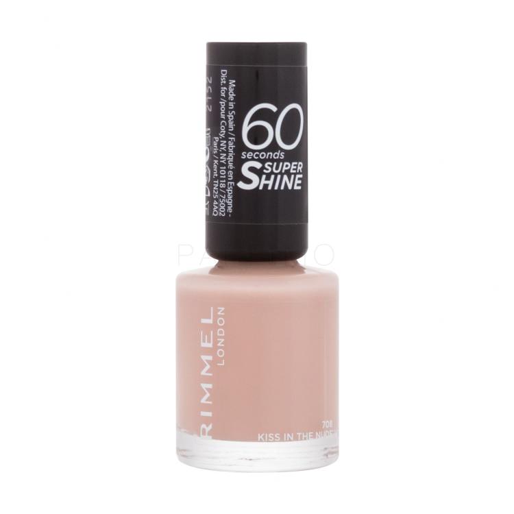 Rimmel London 60 Seconds Super Shine Nagellack für Frauen 8 ml Farbton  708 Kiss In The Nude