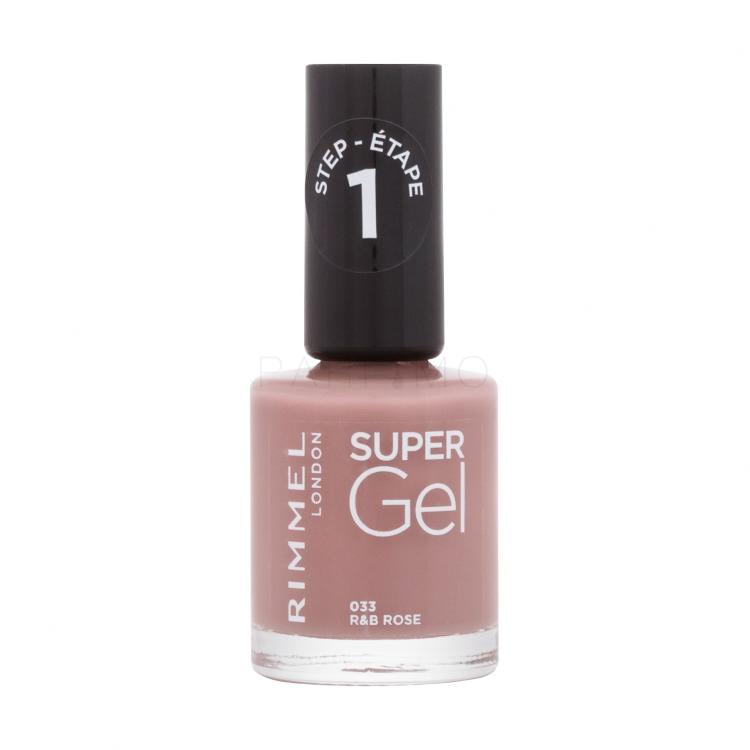 Rimmel London Super Gel STEP1 Nagellack für Frauen 12 ml Farbton  033 R&amp;B Rose