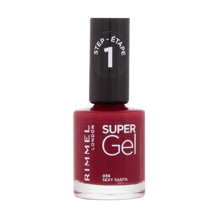 Rimmel London Super Gel STEP1 Nagellack für Frauen 12 ml Farbton  056 Sexy Santa