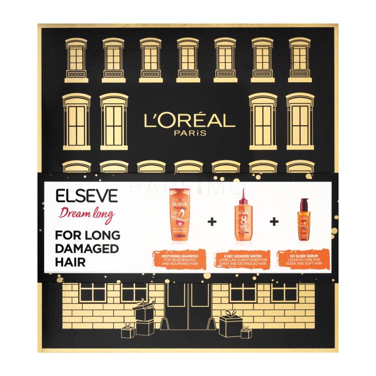 L&#039;Oréal Paris Elseve Dream Long Geschenkset Shampoo Elseve Dream Long 250 ml + Conditioner Elseve Dream Long Wonder Water 200 ml + Haarserum Elseve Dream Long Go Sleek Serum 100 ml