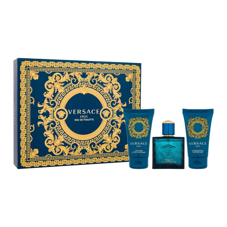 Versace Eros Geschenkset Eau de Toilette 50 ml + Duschgel 50 ml + After Shave Balsam 50 ml