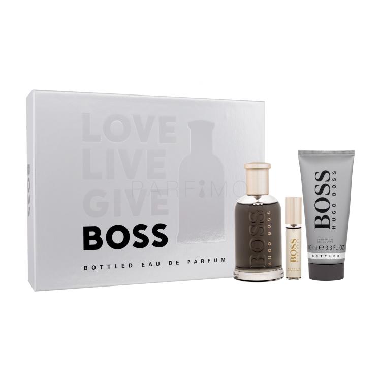 HUGO BOSS Boss Bottled SET1 Geschenkset Eau de Parfum 100 ml + Eau de Parfum 10 ml + Duschgel 100 ml