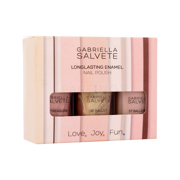 Gabriella Salvete Longlasting Enamel Nail Polish Set Geschenkset Nagellack Longlasting Enamel 11 ml 57 Ballerina + Nagellack Longlasting Enamel 11 ml 45 Ballet + Nagellack Longlasting Enamel 11 ml 59 Treasure